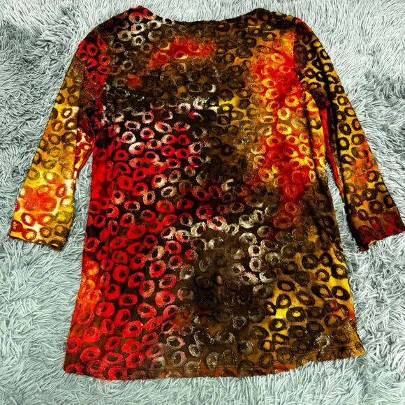 Ruby Rd Quarter Sleeve Twist Bottom Shirt Size Medium - Picture 6 of 8